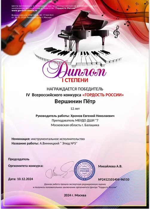 Вершинин П. 10.12.24