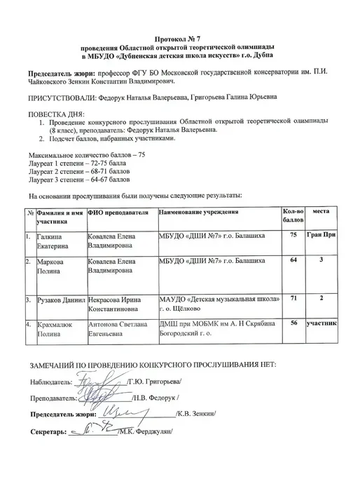 21.03.2026 Московская областная открытая теоретическая олимпиада по сольфеджио г. Дубна