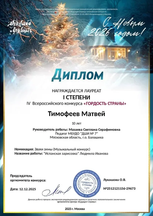 12.12.2025  lV Всероссийский конкурс Гордость страны
